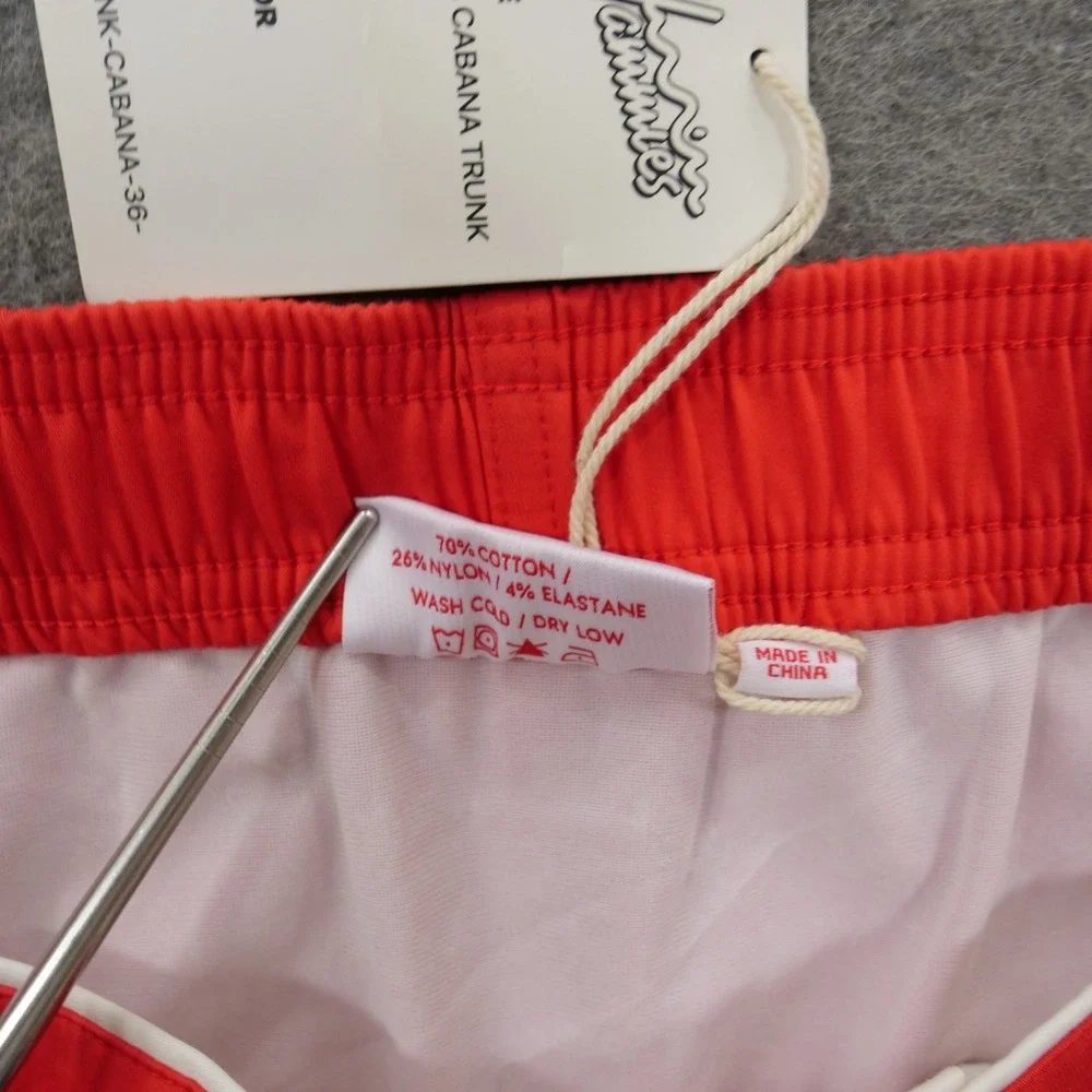 Hammies Shorts Mens 36 Red Cabana Retro 50s 60s Beach Swim Trunks New